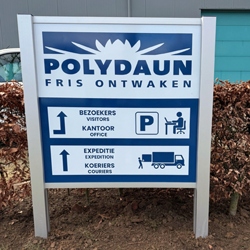 Bewegwijzeringsbord Polydaun