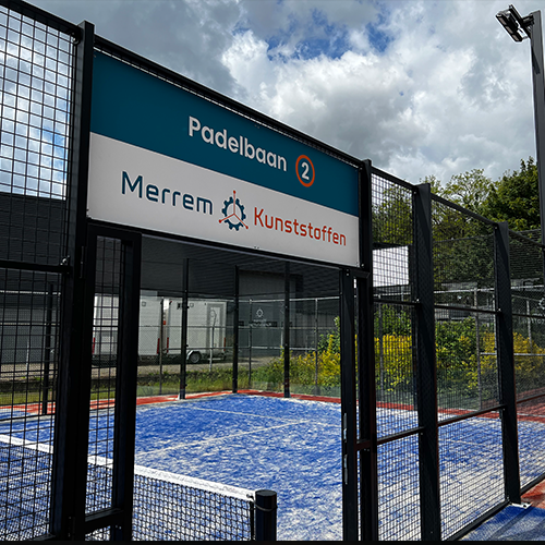 Signing padelbanen T.V de Rietstap Dinxperlo